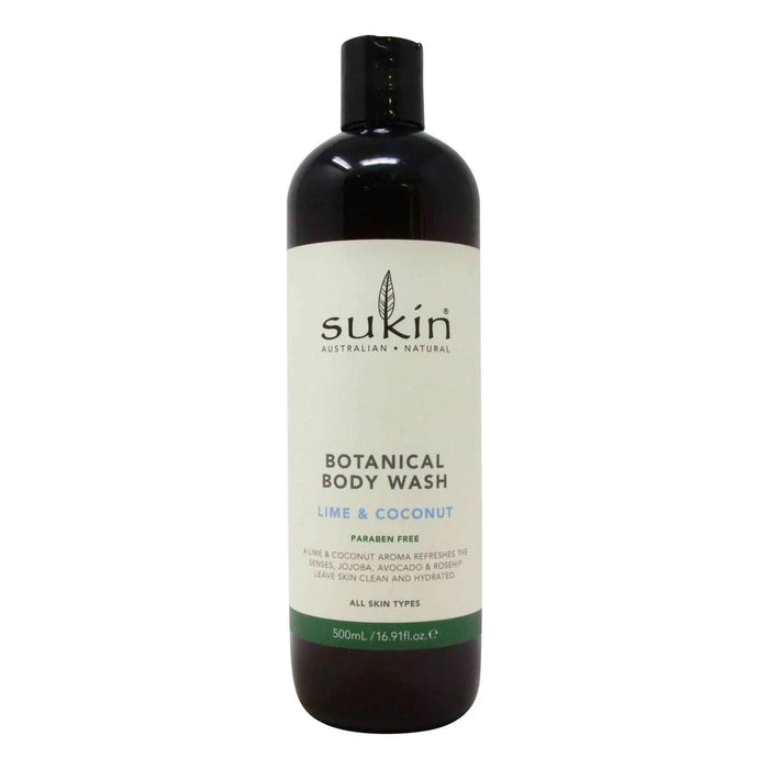 SUKIN Botanicals  Body Wash Lime & Coconut 500ml