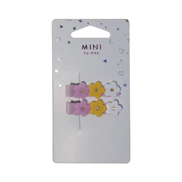 Mini by Mae 40-3125 Alligator Clip Daisy Trio 2pk