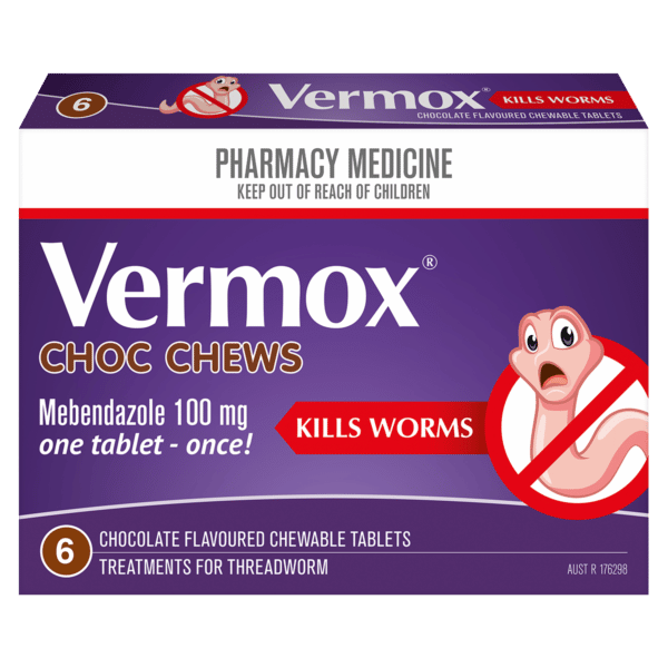 VERMOX Tablets 100mg 6s