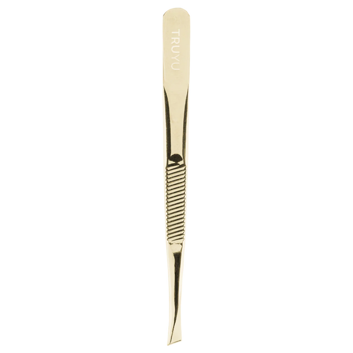 TRUYU 10-1013 Slant Tip Tweezer Gold