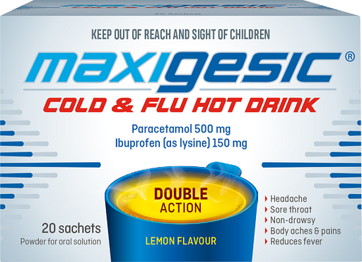 MAXIGESIC Cold&Flu Lmn Hot Drink 20s