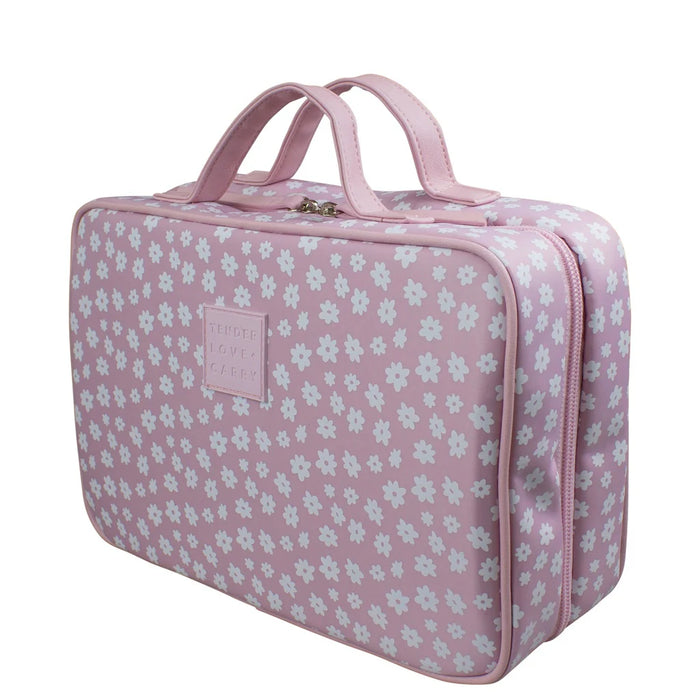 TLCT-160MPD Mauve Petite Daisy Hang Wash Bag