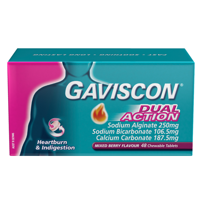 GAVISCON Dual Action Mixed Berry 48 tablets