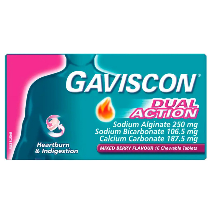 GAVISCON Dual Action Mixed Berry Tablets 16s