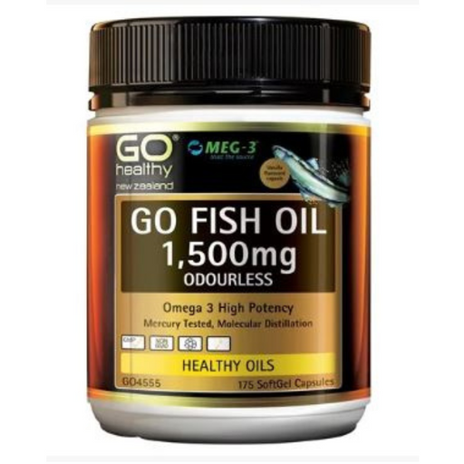 Go Healthy Go Fish Oil Odourless   1,500mg Capsules 175's
