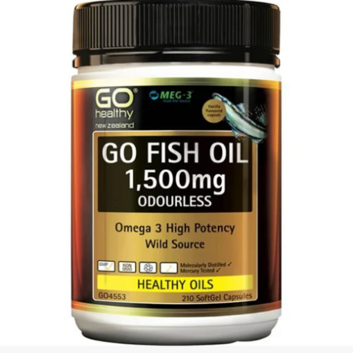 GO Healthy GO Fish Oil Odourless 1,500mg Capsules 210s