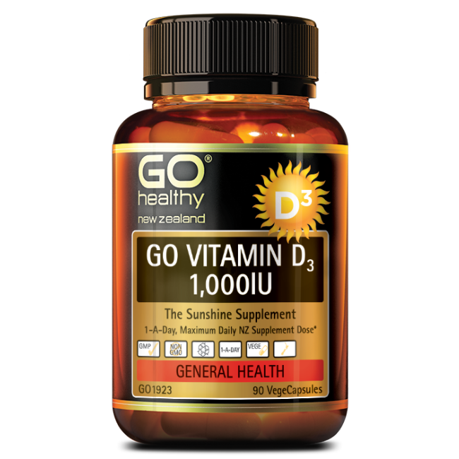Go Healthy Go Vitamin D3 1000iu + Vit C & Zinc 60 vege capsules