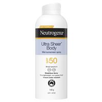 Neutrogena Ultra Sheer Sunscreen SPF50 B/Mist 140g