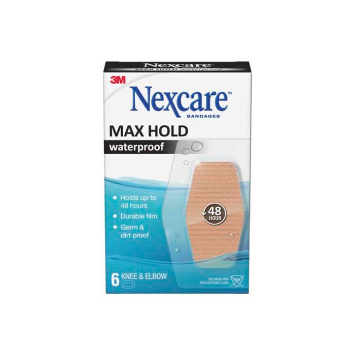 Nexcare  MAX HOLD Waterproof Knee Elbow BANDGES 6