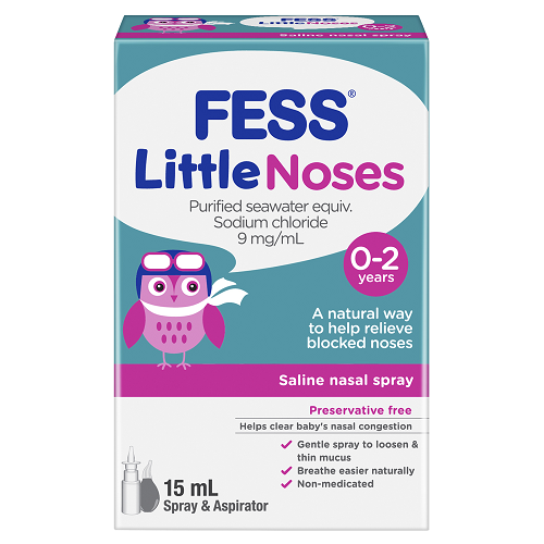 Fess Little Noses Saline Spray 15mL with Aspirator