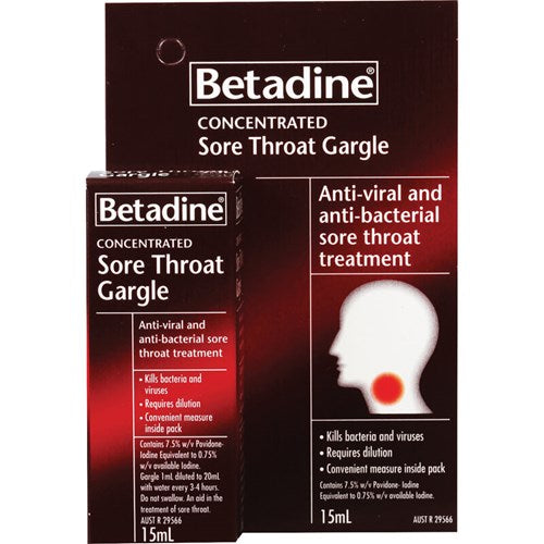 Betadine Sore Throat Gargle Concentrate 15ml