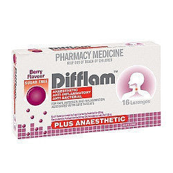 Difflam Anaesthetic Sore Throat Lozenges Berry 16s