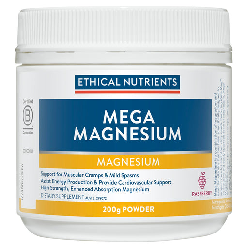 Ethical Nutrients Mega Magnesium Powder Raspberry